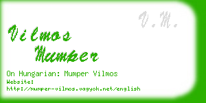 vilmos mumper business card